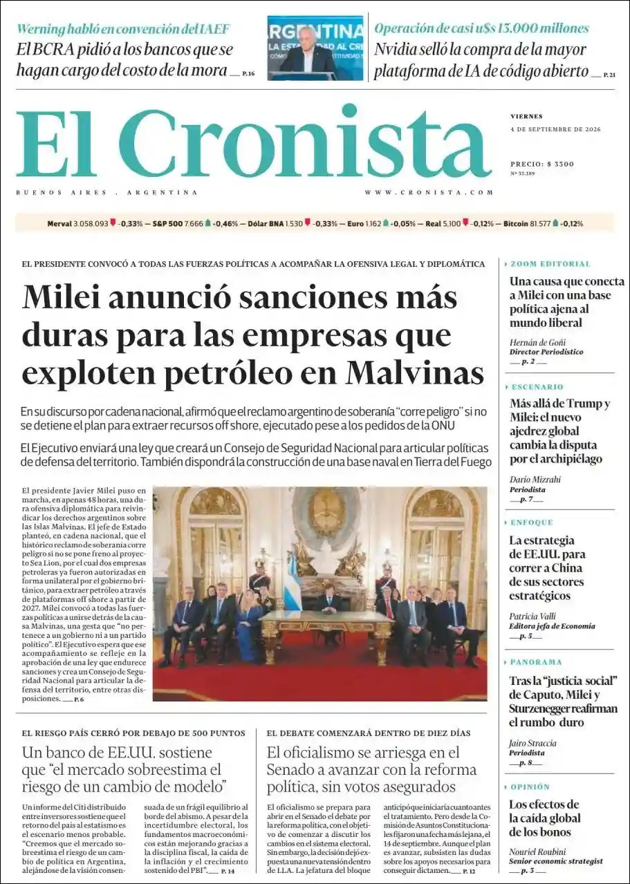 Estudios Max | RADIO FM LASER - Tapa del diario Cronista