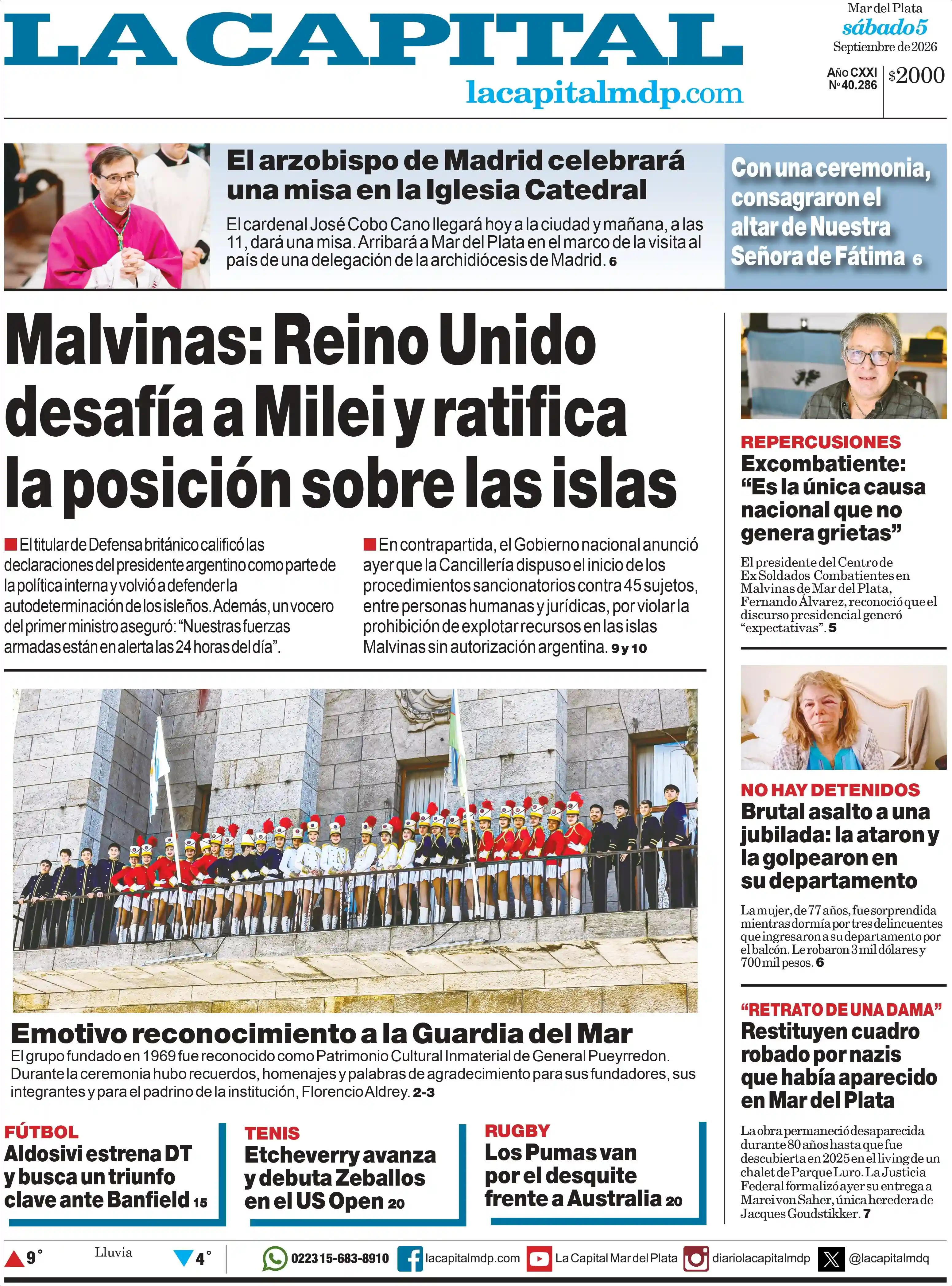 Estudios Max | RADIO FM LASER - Tapa del diario La Capital